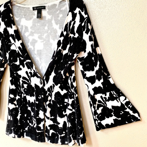 INC International Concepts Black & White Cardigan - Picture 5 of 11